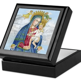 Our Lady of Divine Grace keepsake/rosary box by Teresa Satola, Ltd.
