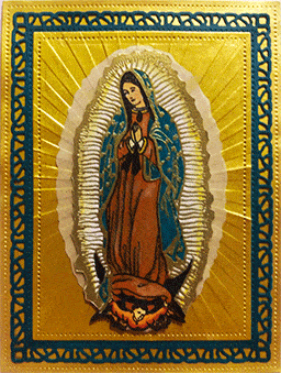 Our Lady of Guadalupe Rubber Stamp card