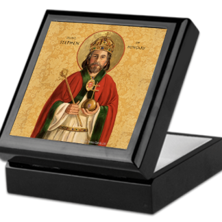 St. Stephen of Hungary Keepsake Rosary Box
